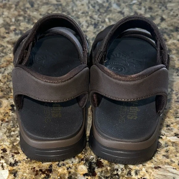 Skechers Dark Brown Strappy Sandals - Picture 4 of 6